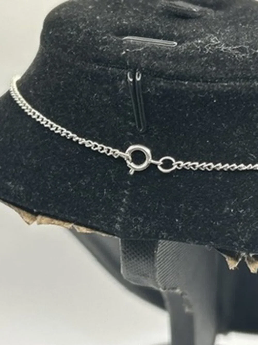 Womens Real Silver Blue Heart Cross Pendant Cable Chain Plated Stainless Steel
